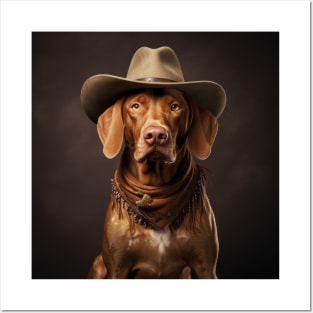 Cowboy Dog - Vizsla Posters and Art